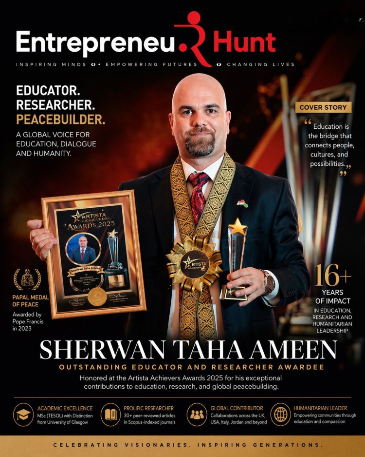 Sherwan Taha Ameen Receives Outstanding Educator and Researcher Award at Artista Achievers Awards